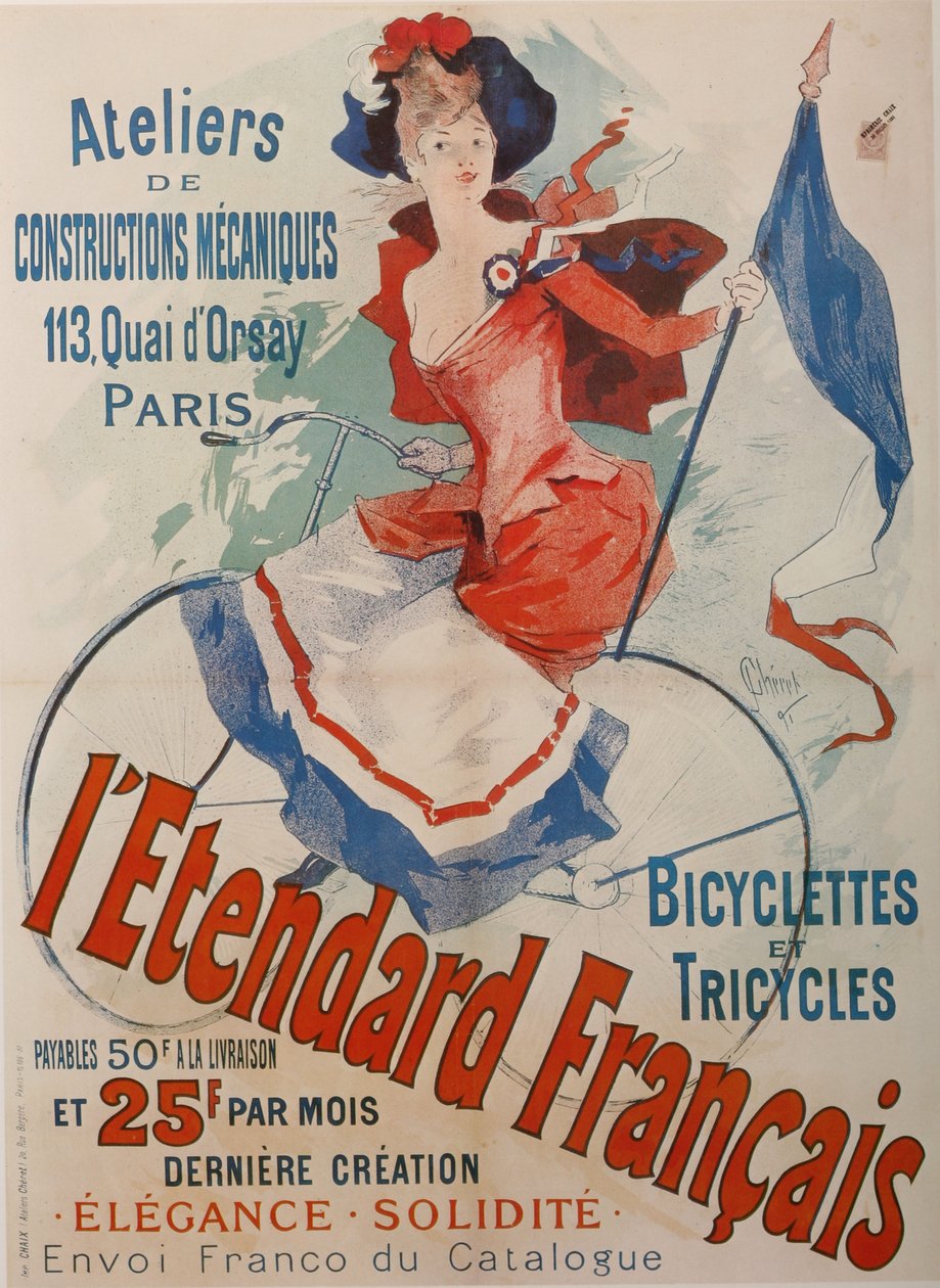 LEtendard Français Fahrräder Poster von Jules Cheret