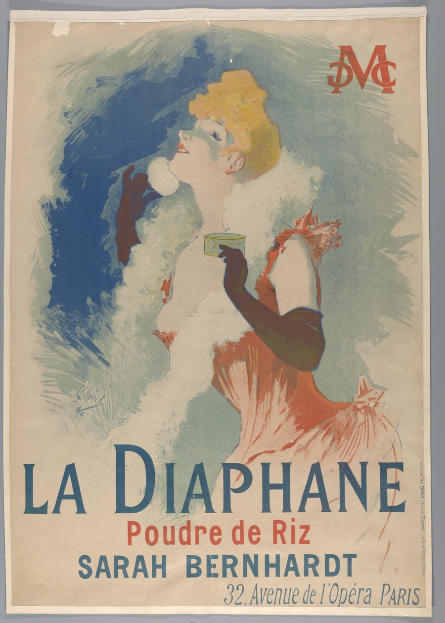 La Diaphane. Poudre de Riz, 1890 von Jules Cheret