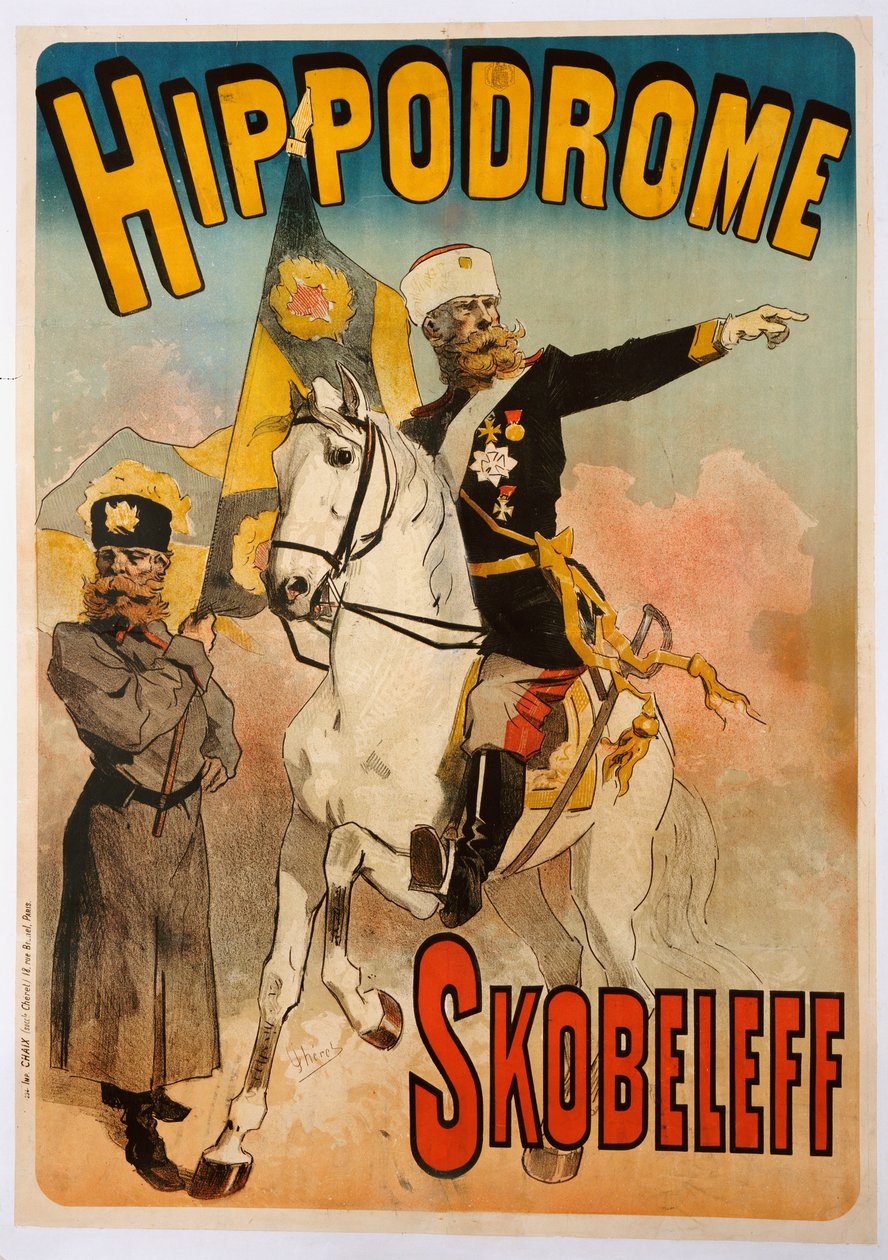Plakatwerbung für "Skobeleff" im Hippodrom, 1895 von Jules Cheret