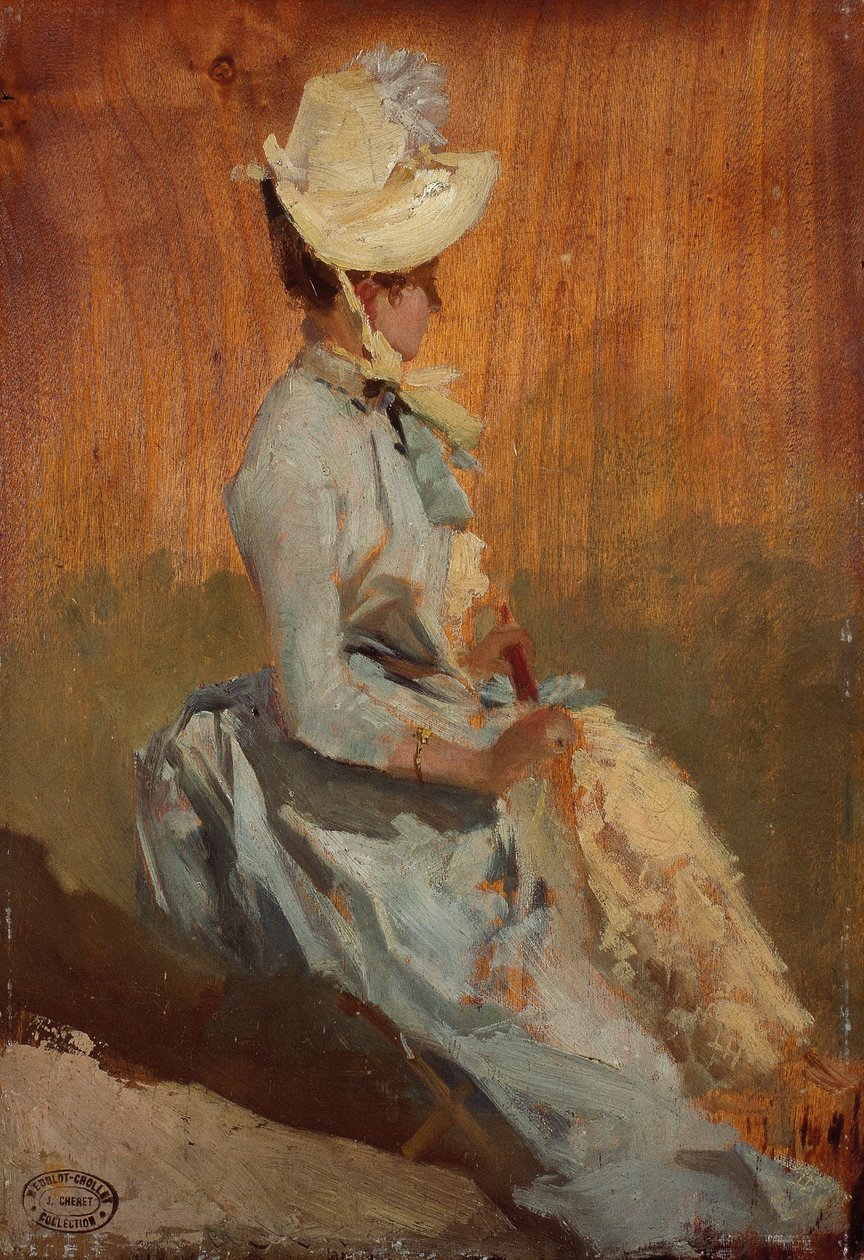Sitzende Dame, ca. 1879-84 von Jules Cheret