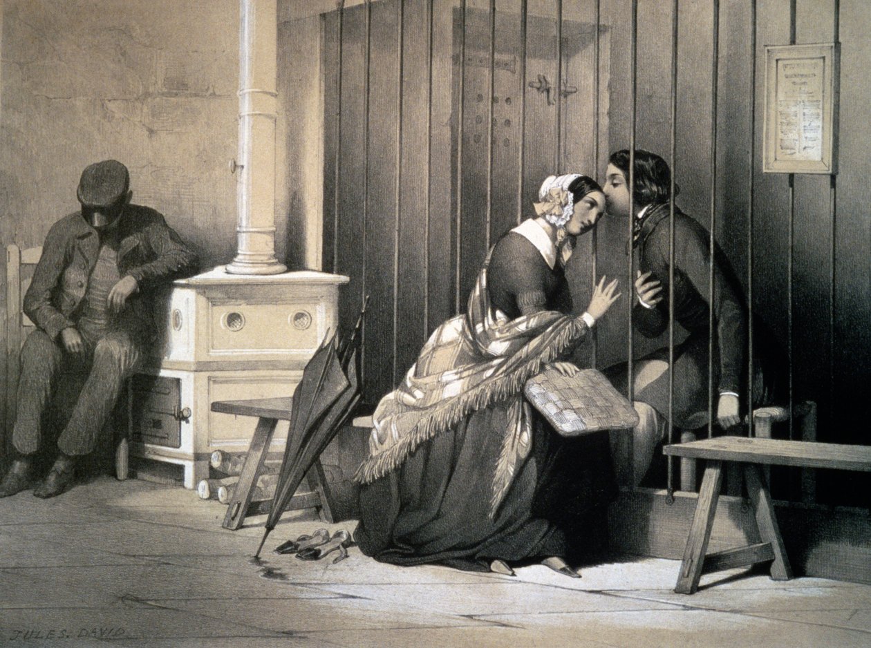 Gefangener, von Jules David (1808-1892), Stich, Frankreich von Jules David