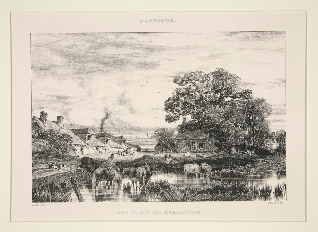 Vue Prise en Normandie; aus L von Jules Dupré