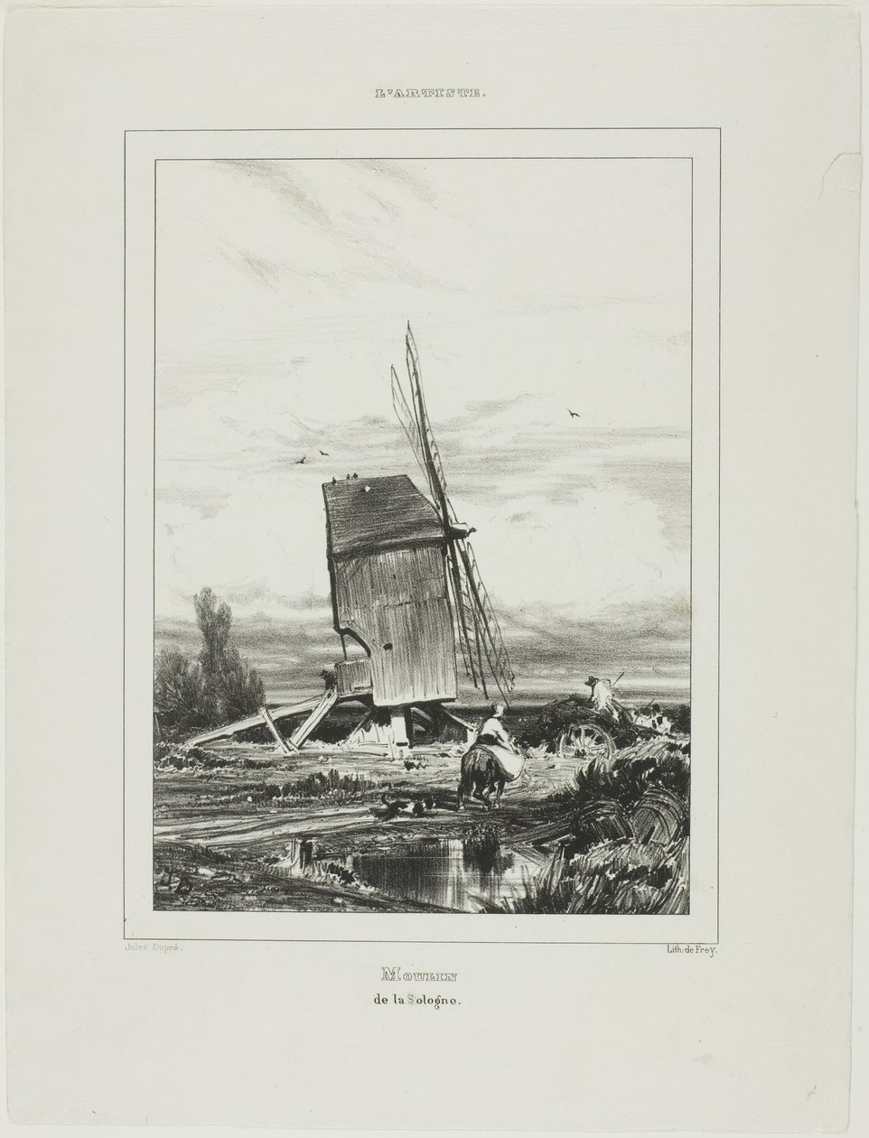 Windmühle von Sologne von Jules Dupré