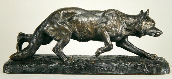 Kauernder Wolf von Jules Edmond Masson