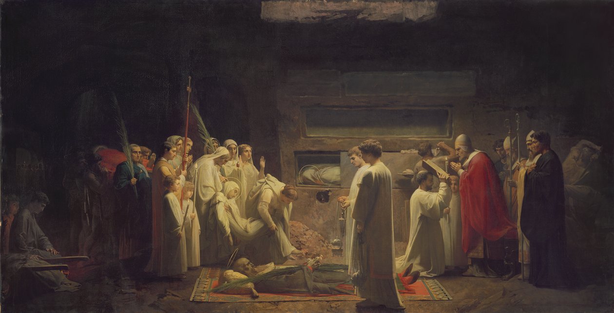 Die Märtyrer in den Katakomben, 1855 von Jules Eugene Lenepveu