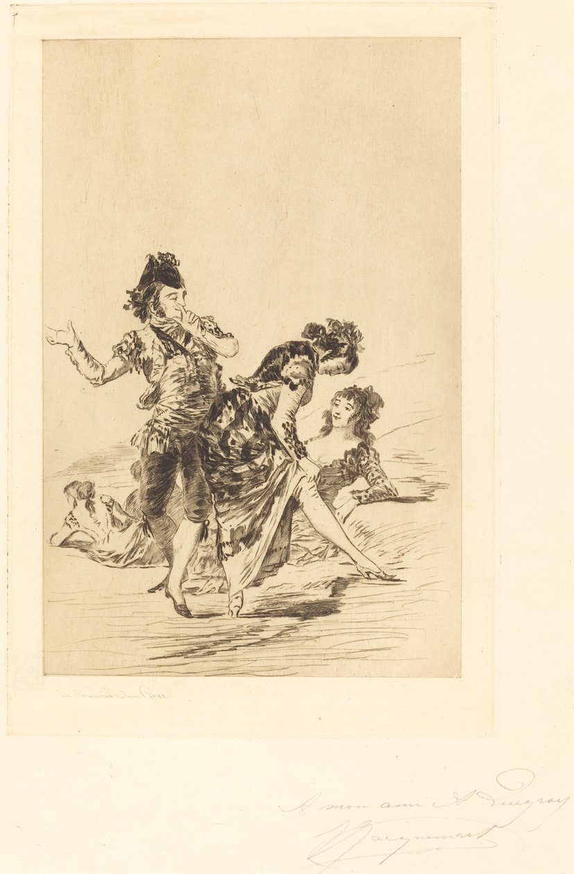 Spanische Szene von Jules Ferdinand Jacquemart after Francisco de Goya
