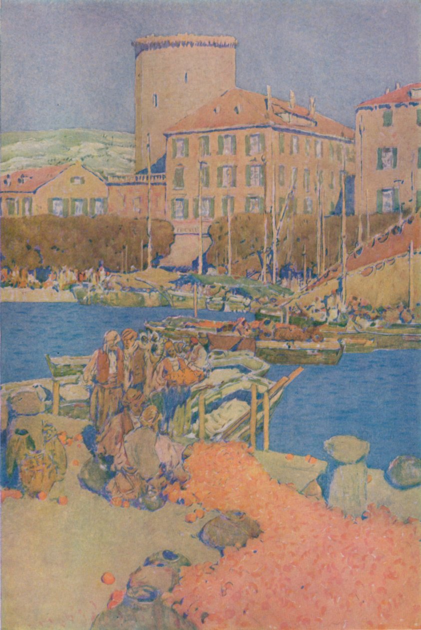 Der Marktplatz in Spalato, 1913 von Jules Guerin