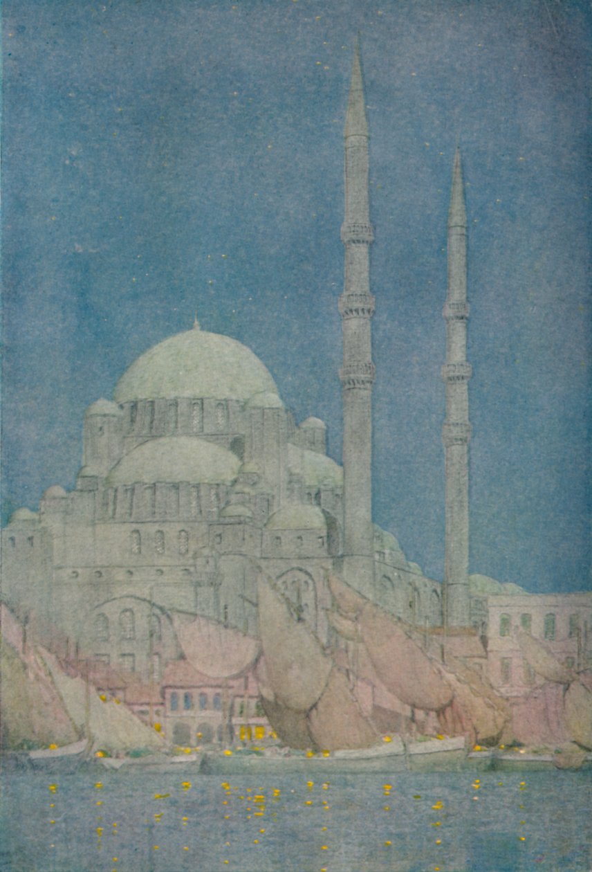 Die Moschee der Yeni-Valide-Jamissi, Konstantinopel, 1913 von Jules Guerin