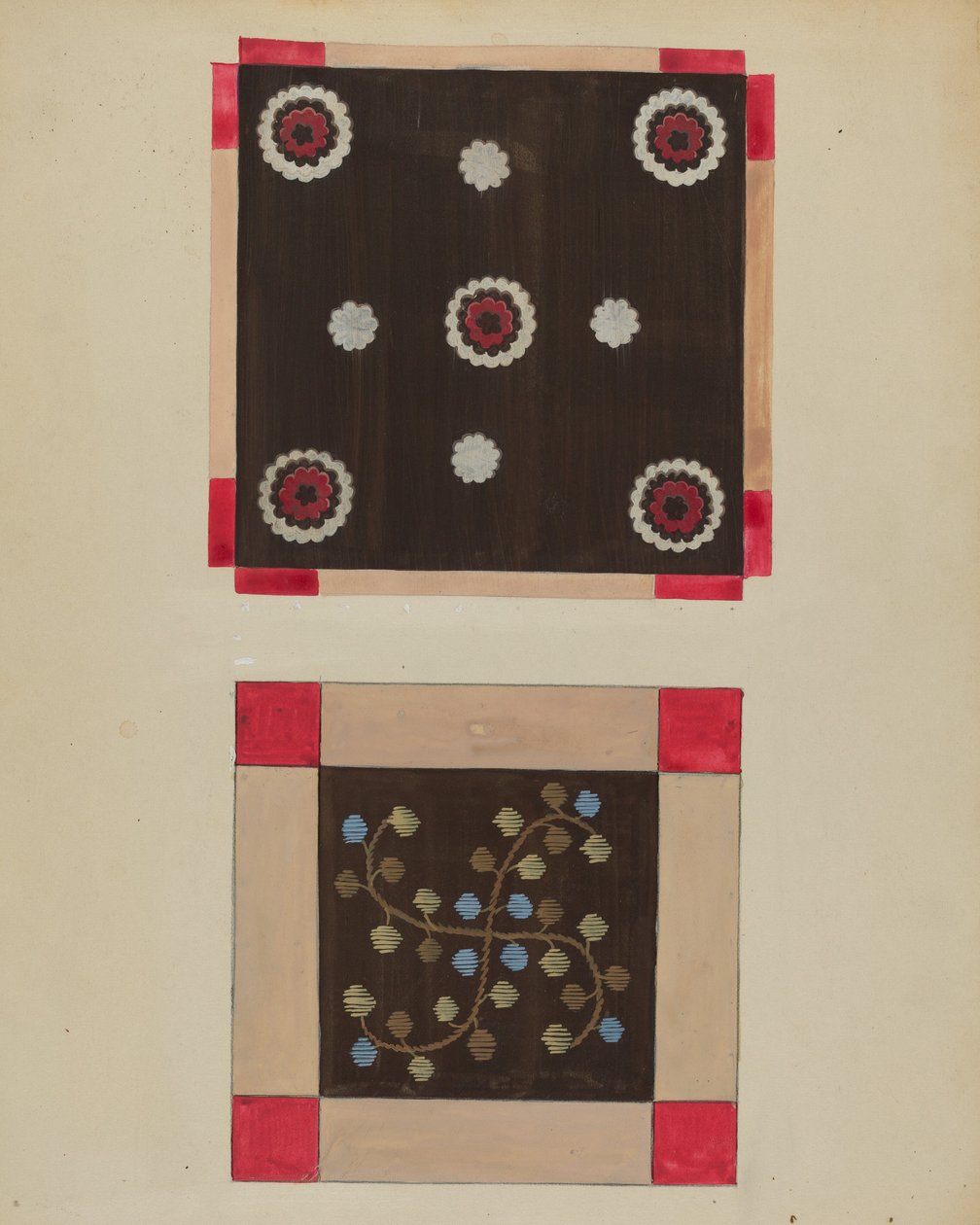 Knopfteppich, ca. 1936 von Jules Lefevere