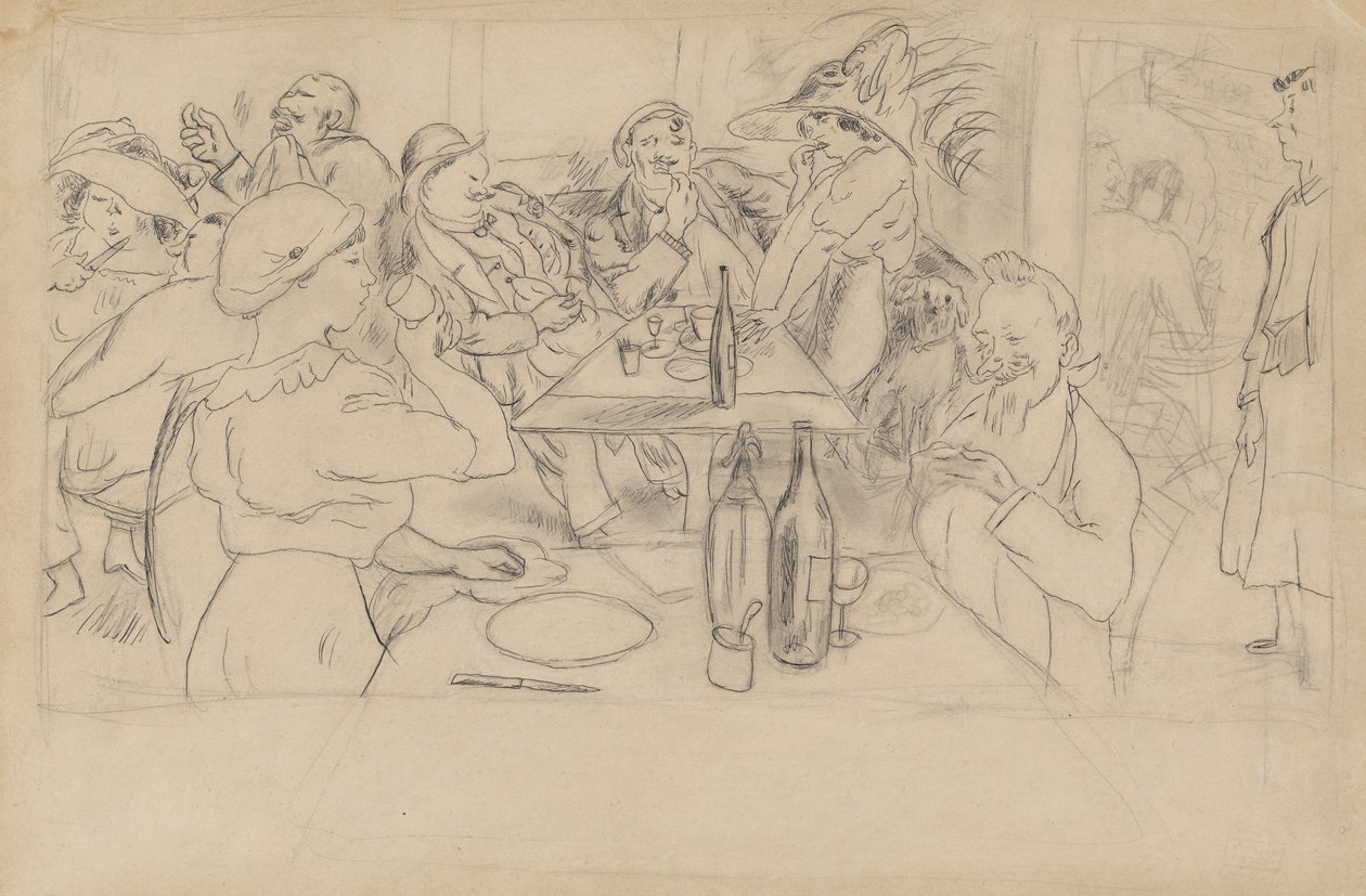 Café-Szene von Jules Pascin
