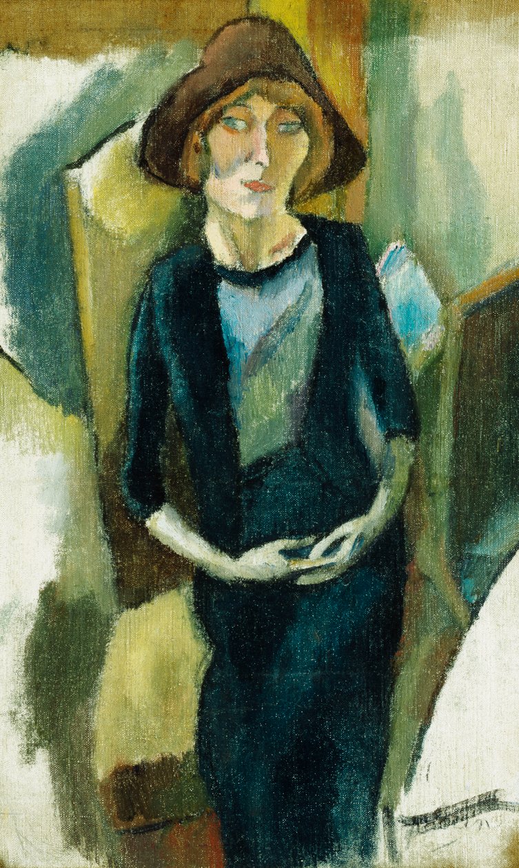 Hermin in Blau, 1916 von Jules Pascin