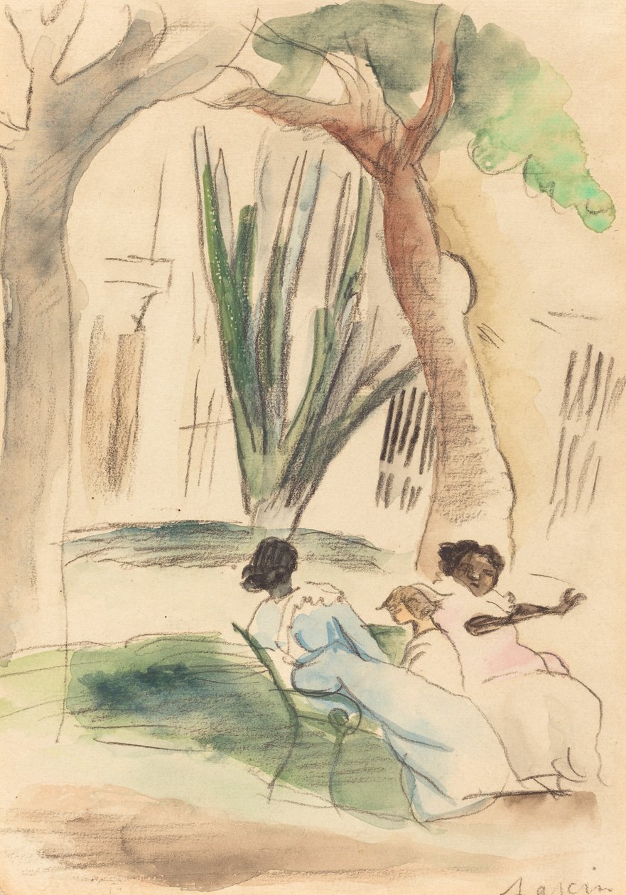Kindermädchen mit einem Kind von Jules Pascin