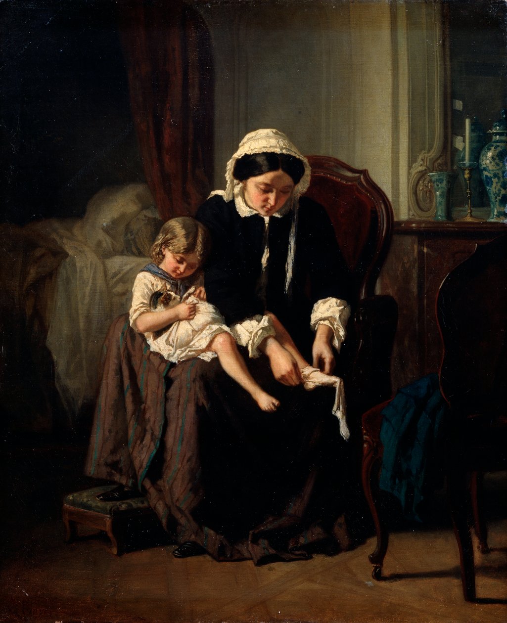 Morgentoilette, 1854 von Jules Treyer