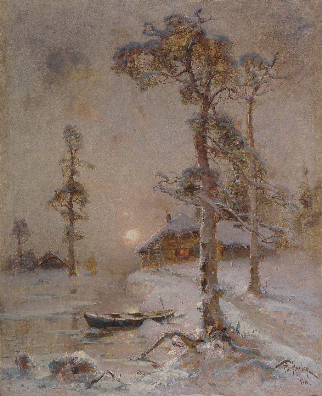 Wintersonnenuntergang von Juli Julievich Klever