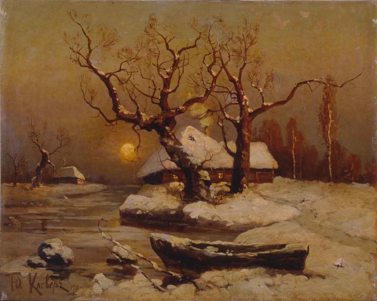 Winterabend, 1911 von Juli Julievich Klever