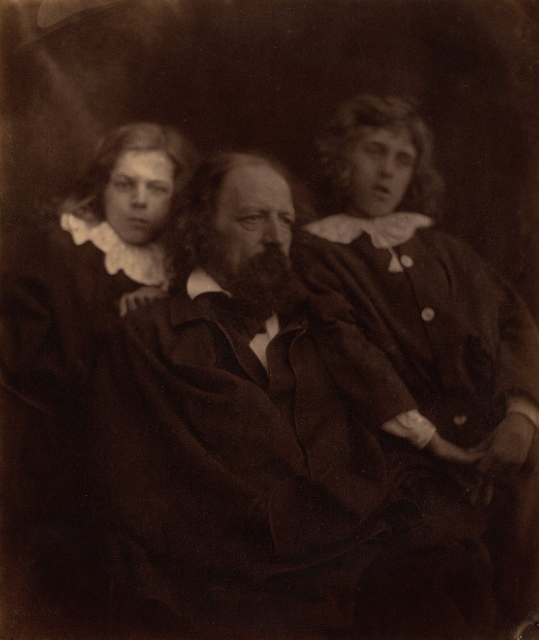 Alfred Tennyson mit seinen Söhnen von Julia Margaret Cameron