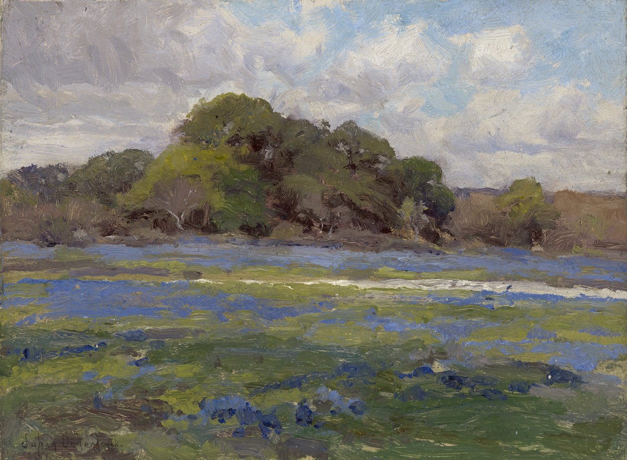 Eine Straße durch die Bluebonnets, ca. 1919 von Julian Onderdonk