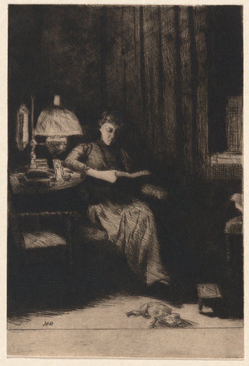 Die Abendlampe von Julian Alden Weir