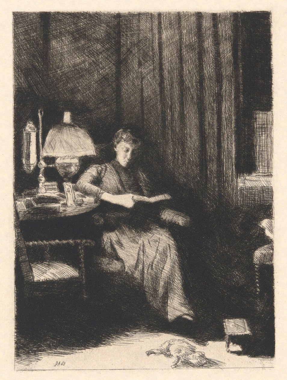Die Abendlampe von Julian Alden Weir