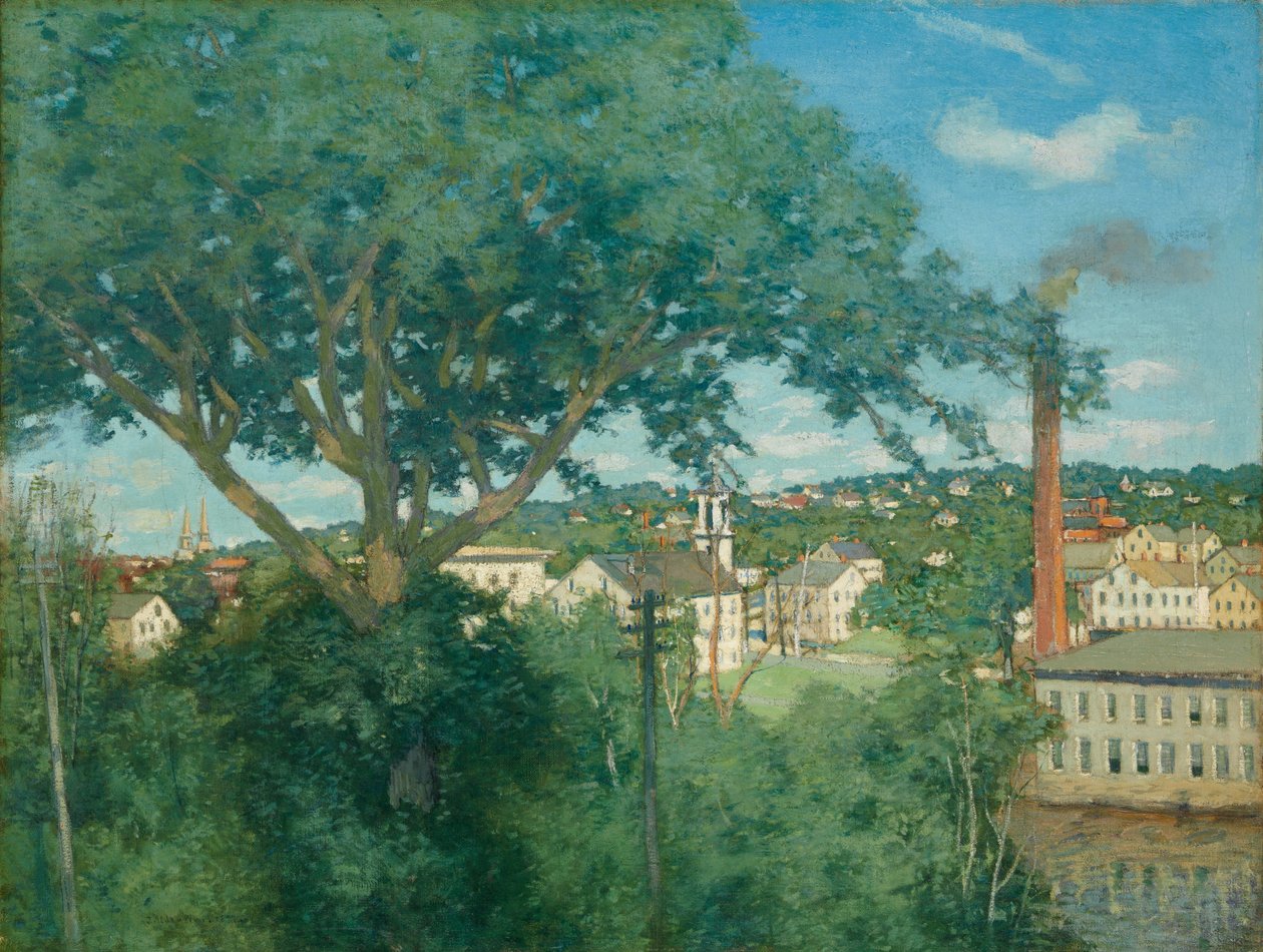 Das Fabrikdorf, 1897 von Julian Alden Weir