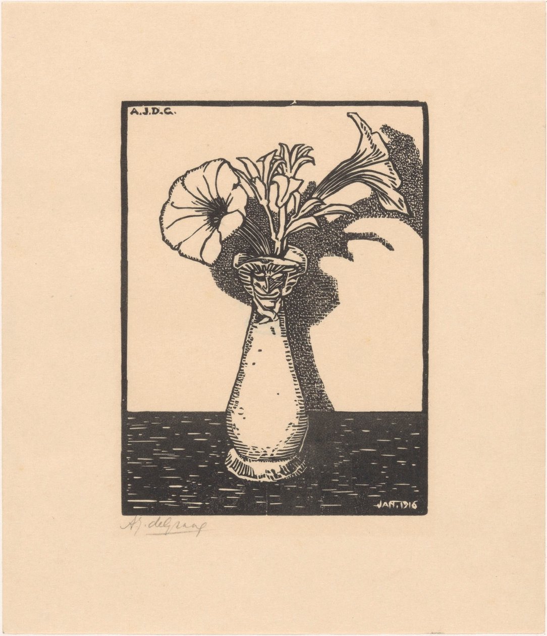Vase mit Blumen von Julie de Graag (signed by artist)