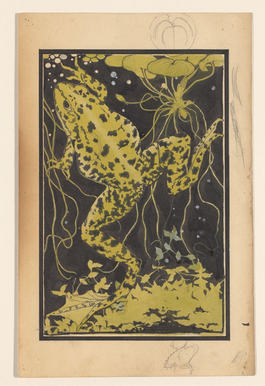 Frosch im Wasser von Julie de Graag