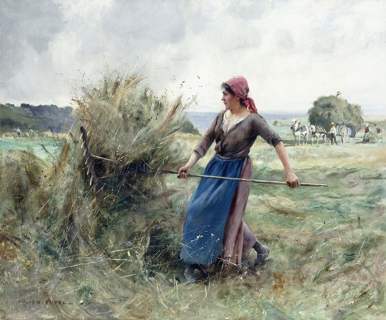 Bauer und Heu von Julien Dupre