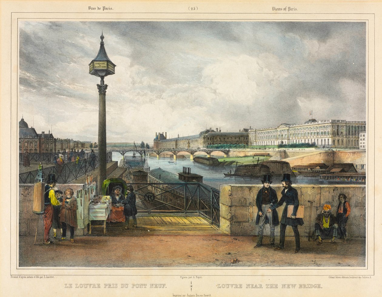 Der Louvre nahe der Neuen Brücke von Julien Louis Jacottet