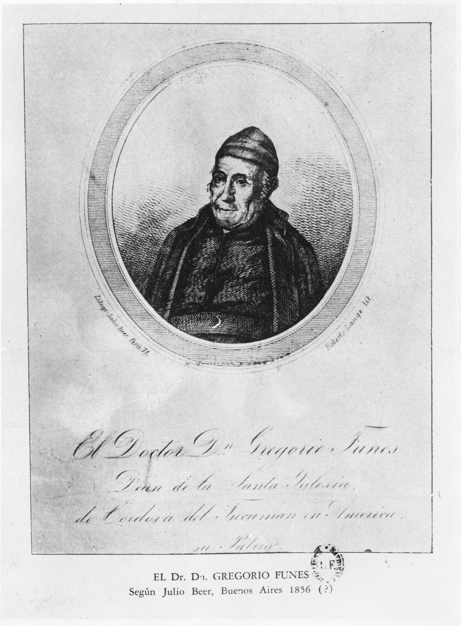 Gregorio Funes, 1856 von Julio Beer
