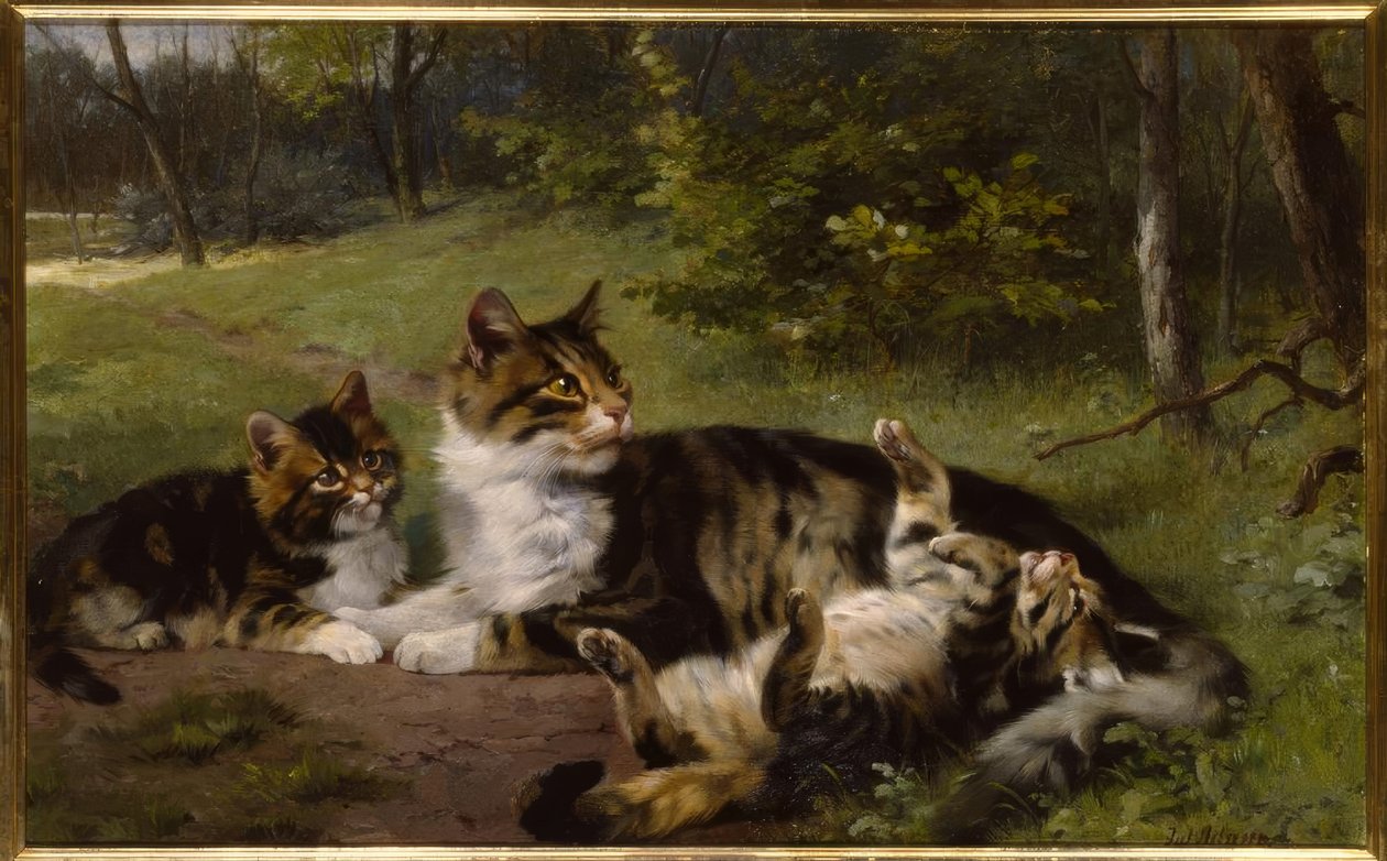 Unter Mutters wachsamem Auge von Julius Adam