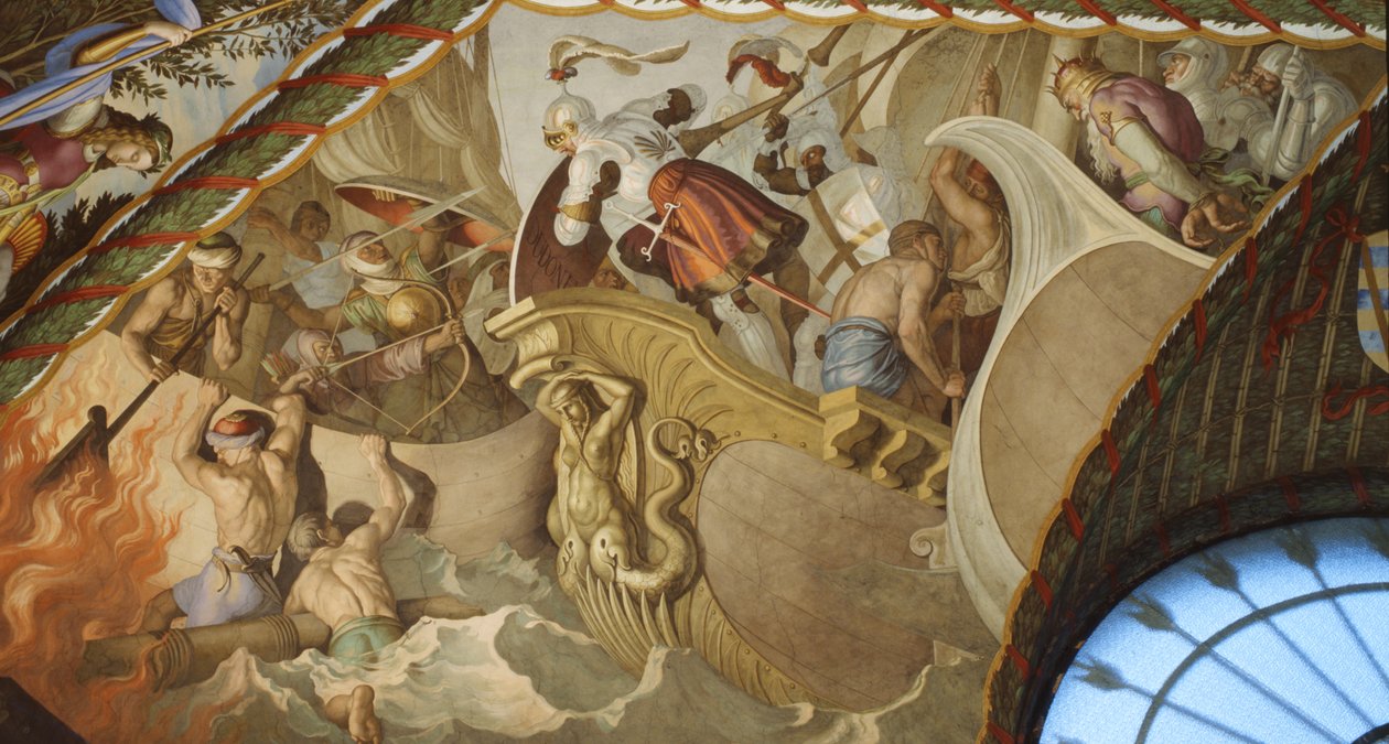 Seeschlacht von Julius Schnorr von Carolsfeld