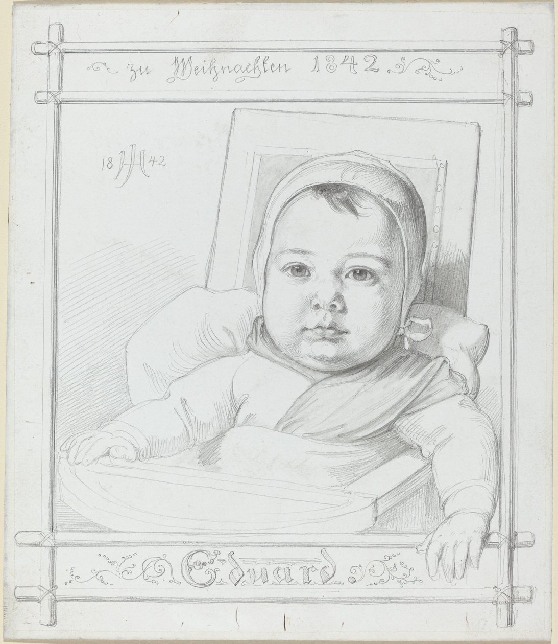 Eduard, der kleine Sohn des Künstlers von Julius Hubner
