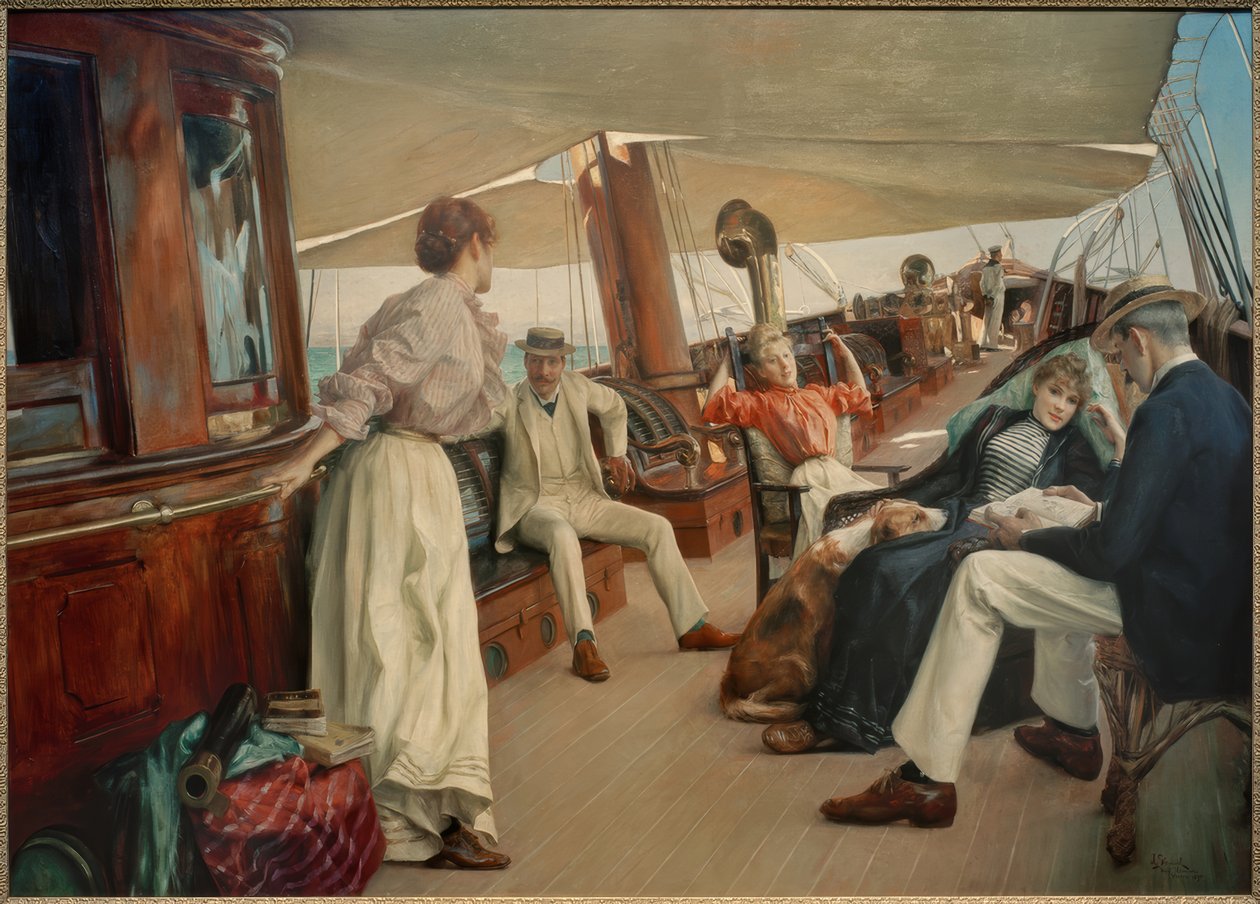 An Bord der Yacht "Namouna" von Julius Leblanc Stewart