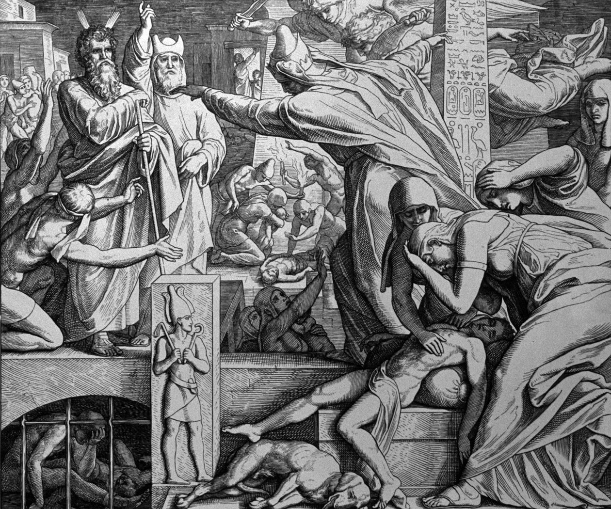 Moses und Pharao von Julius Schnorr von Carolsfeld