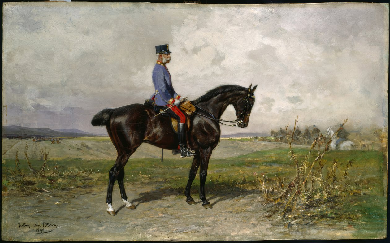 Franz Joseph, Reiterbildnis / Blaas von Julius von Blaas