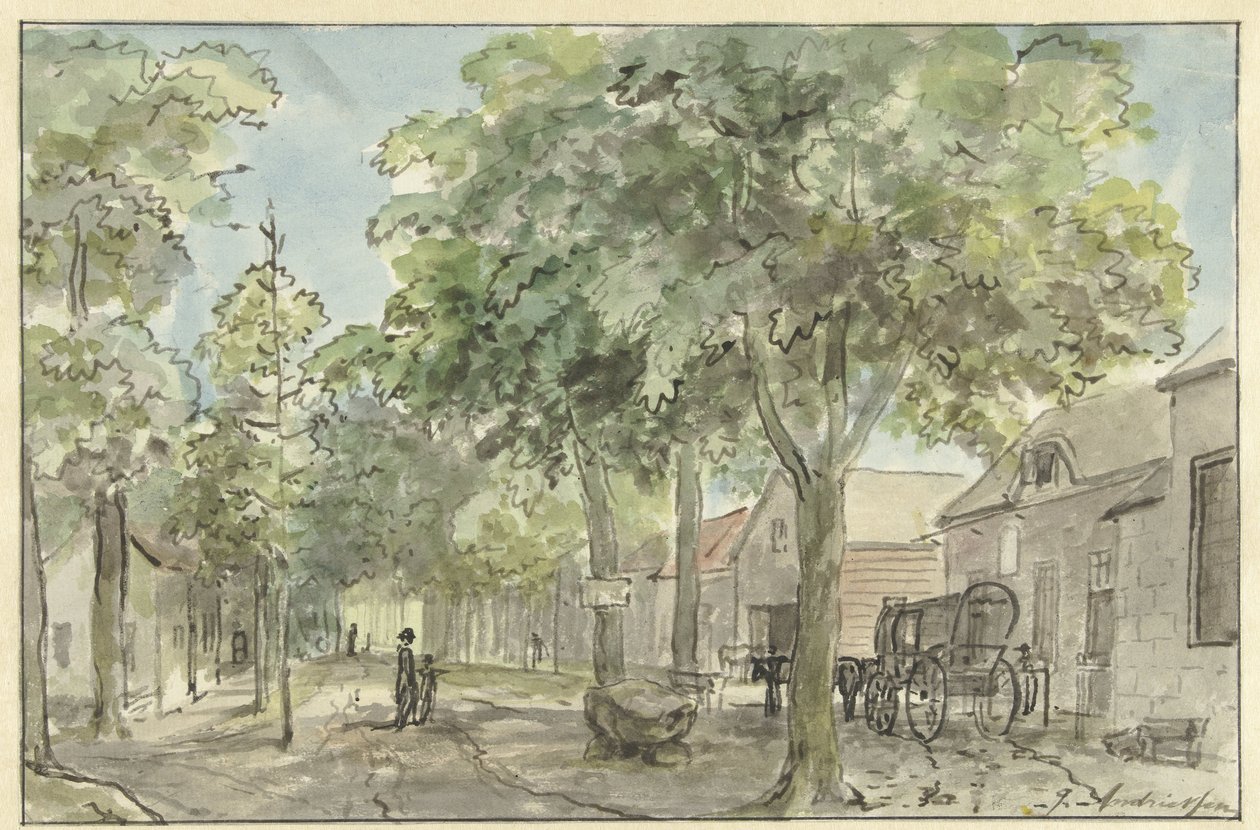 Dorfstraße in Lage Vuursche von Jurriaan Andriessen