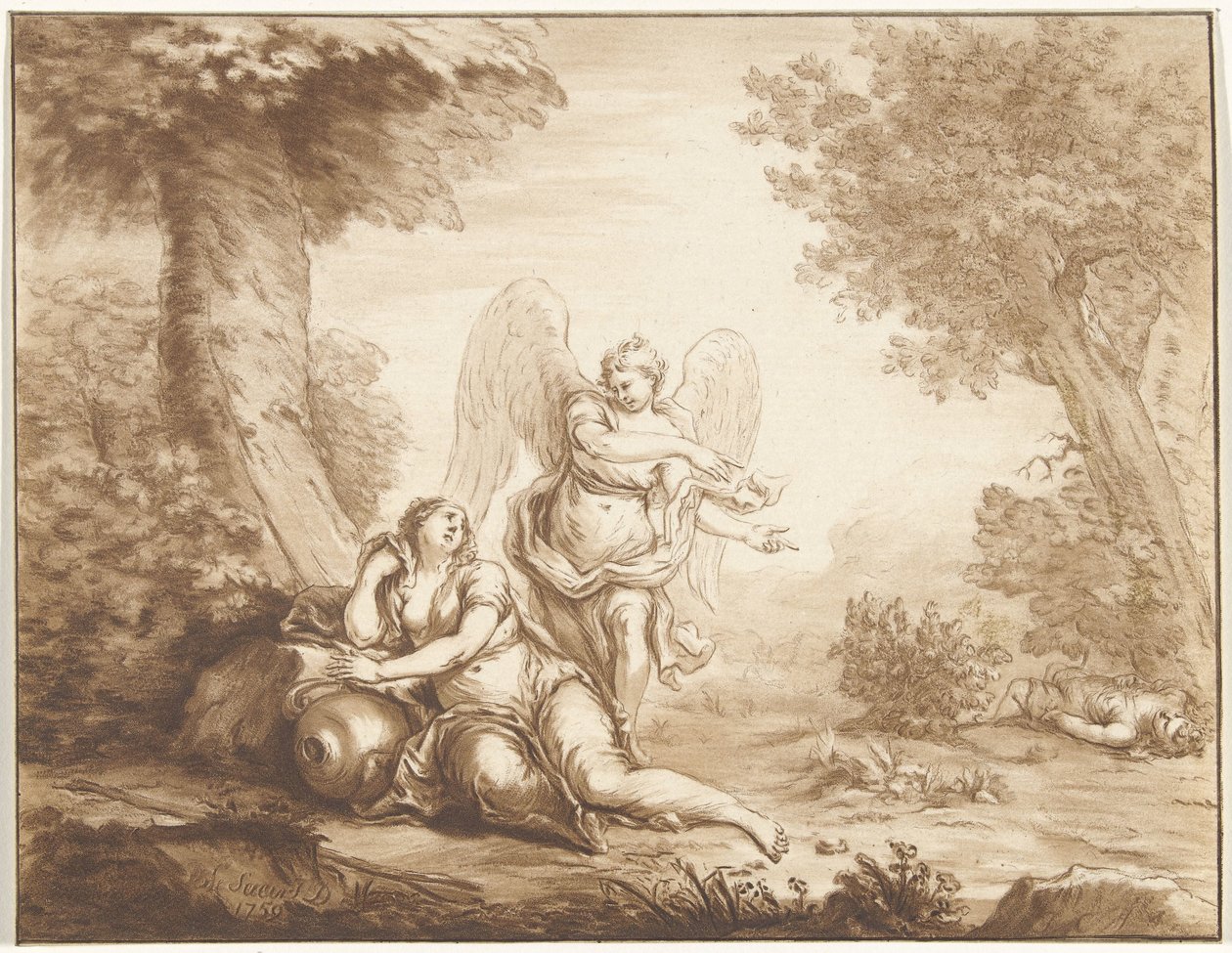 Hagar in der Wüste von Jurriaan Cootwijck