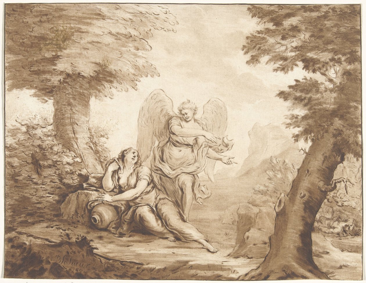 Hagar in der Wüste von Jurriaan Cootwijck