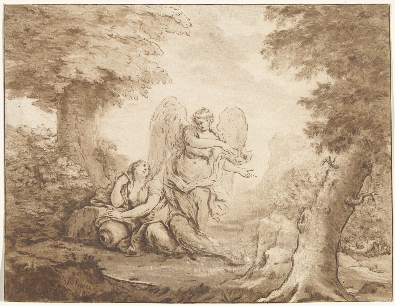 Hagar in der Wüste von Jurriaan Cootwijck
