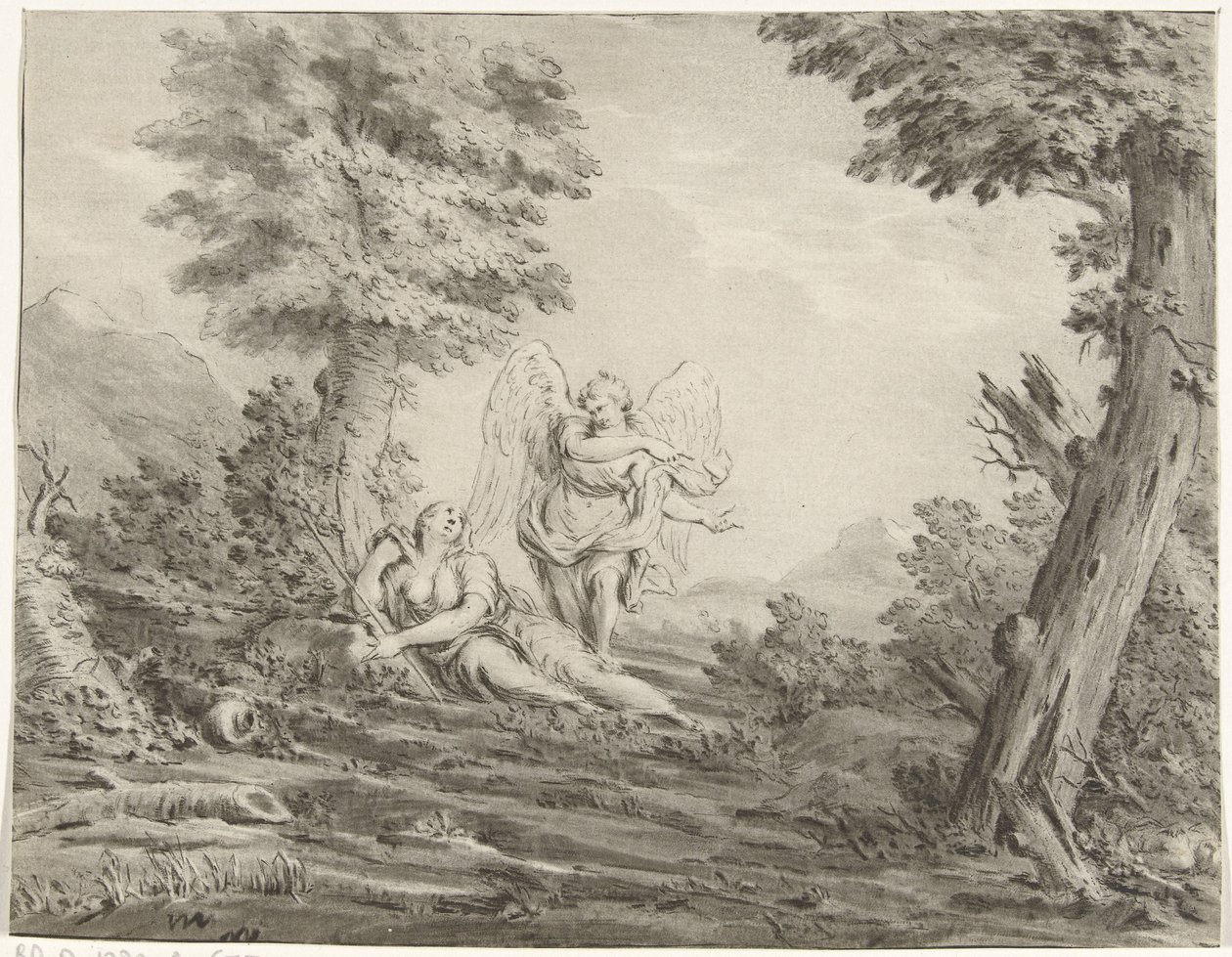 Hagar in der Wüste von Jurriaan Cootwijck