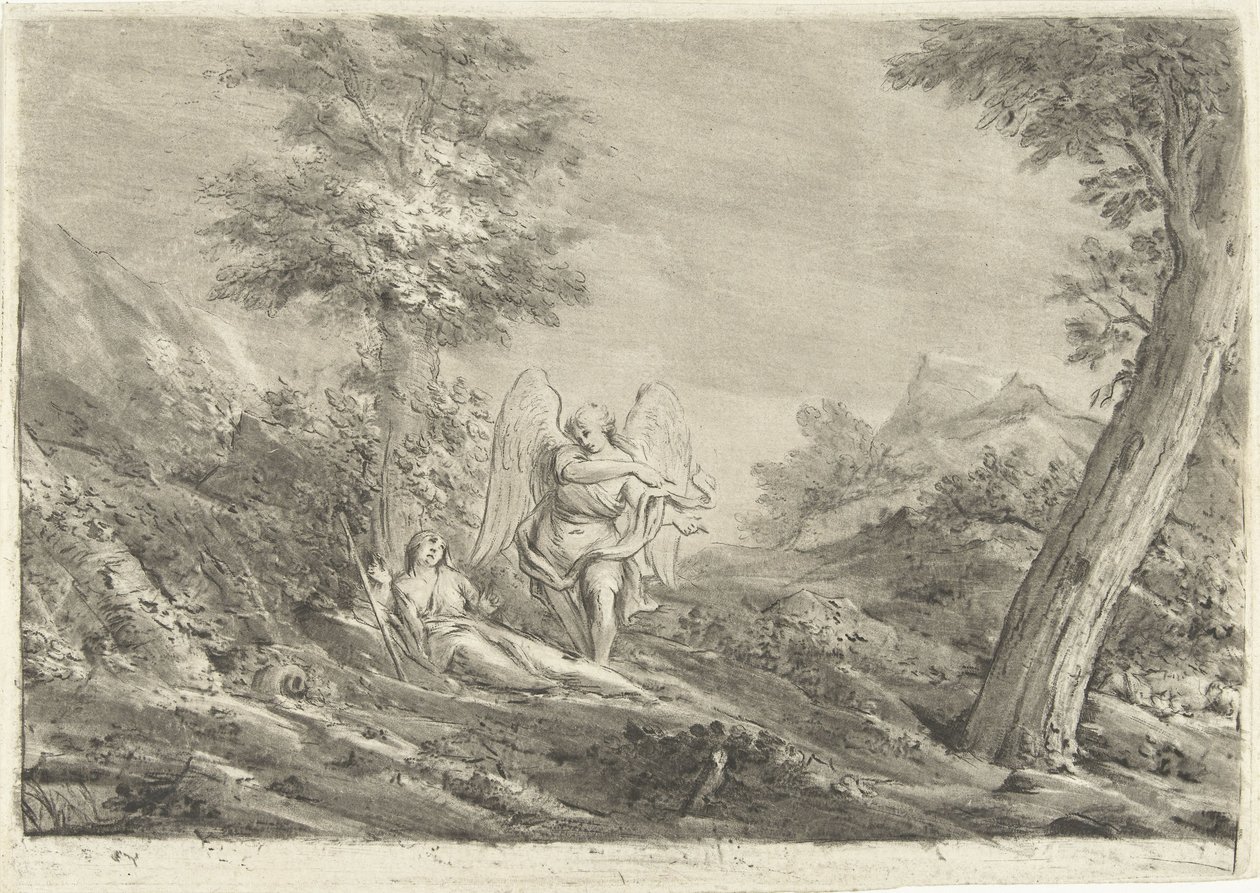 Hagar in der Wüste von Jurriaan Cootwijck