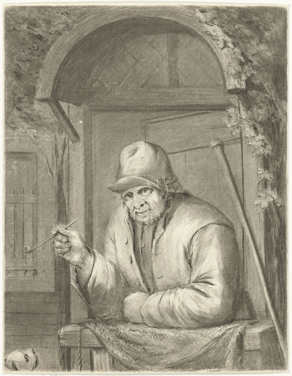 Rauchender Bauer mit Pfeife von Jurriaan Cootwijck