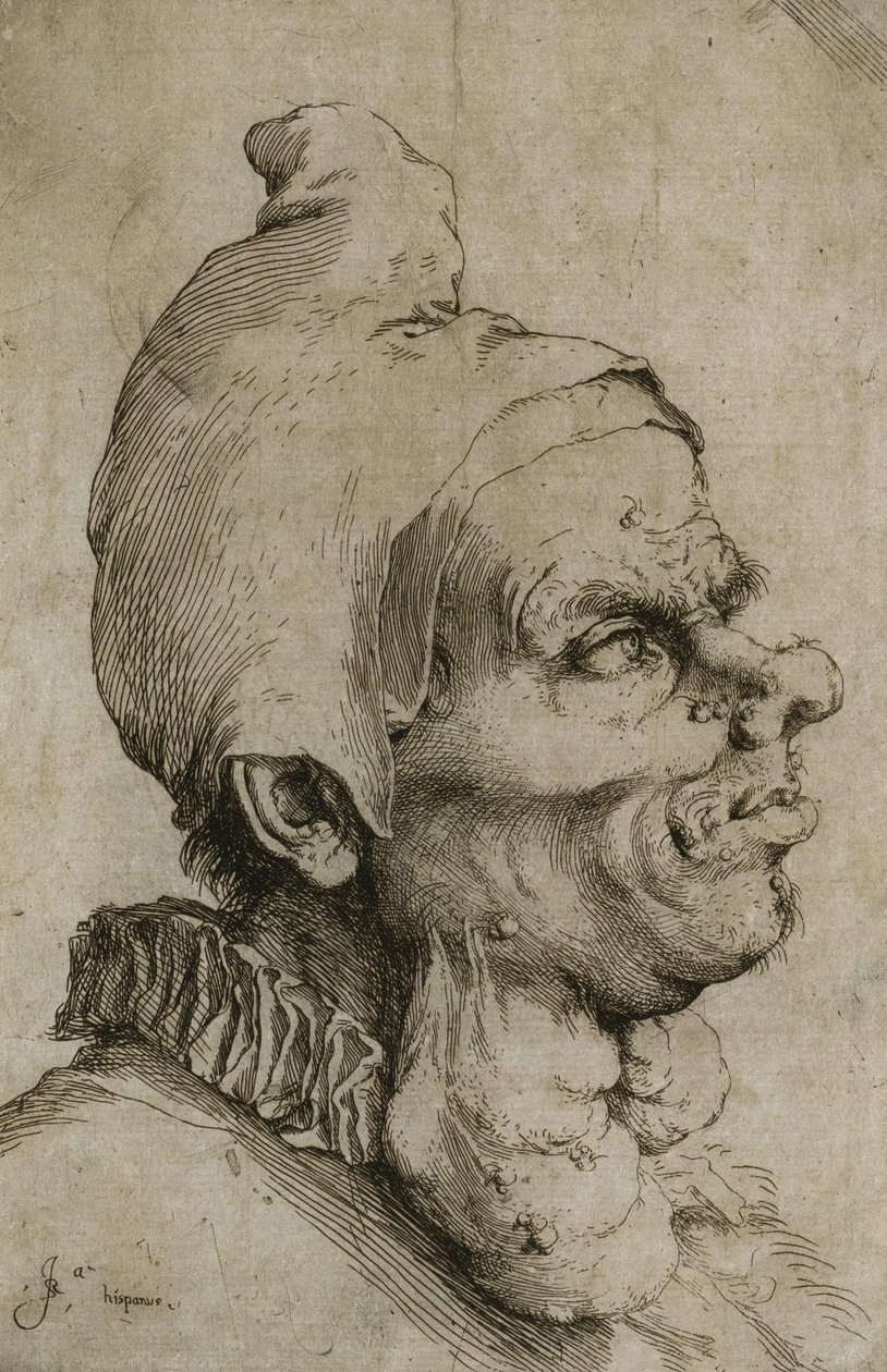 Großer grotesker Kopf von Jusepe de Ribera