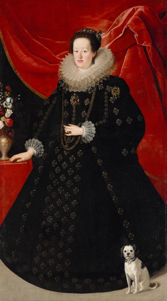 Eleonora Gonzaga (1598-1655), Kaiserin im schwarzen Kleid von Justus Sustermans