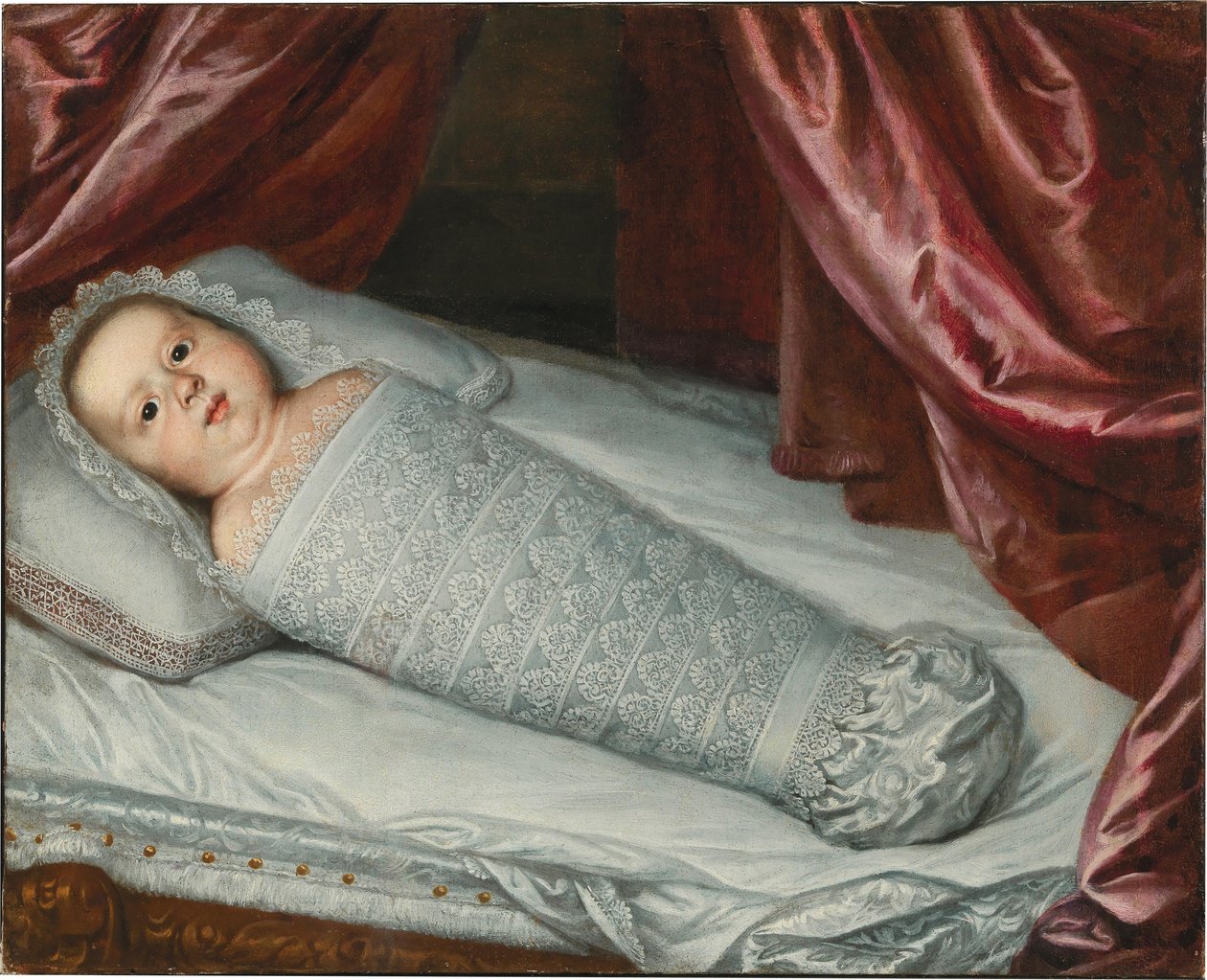 Porträt des Säuglings Cosimo III. de’ Medici in Windeln von Justus Sustermans