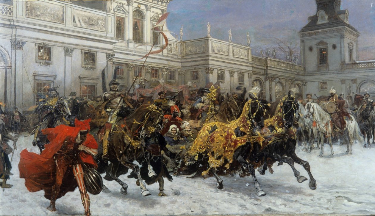 Abreise von Marysieńka aus Wilanów von Jozef Brandt