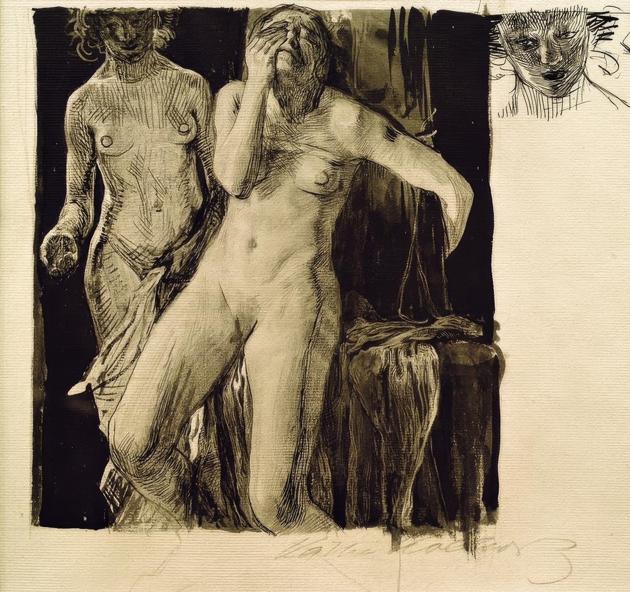 Aktstudie zu Das Leben von Käthe Kollwitz