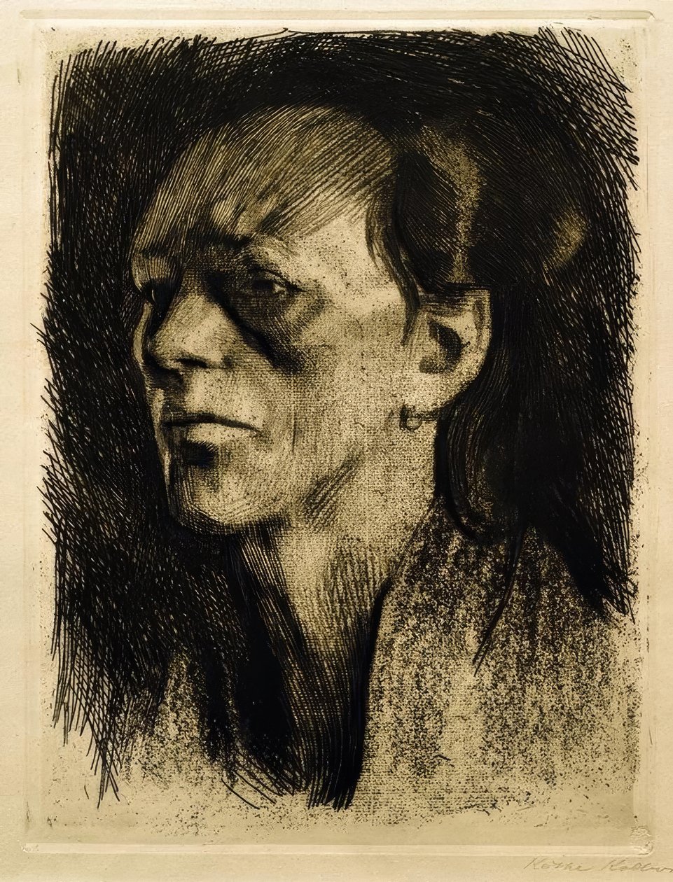 Arbeiterfrau (mit dem Ohrring) von Käthe Kollwitz