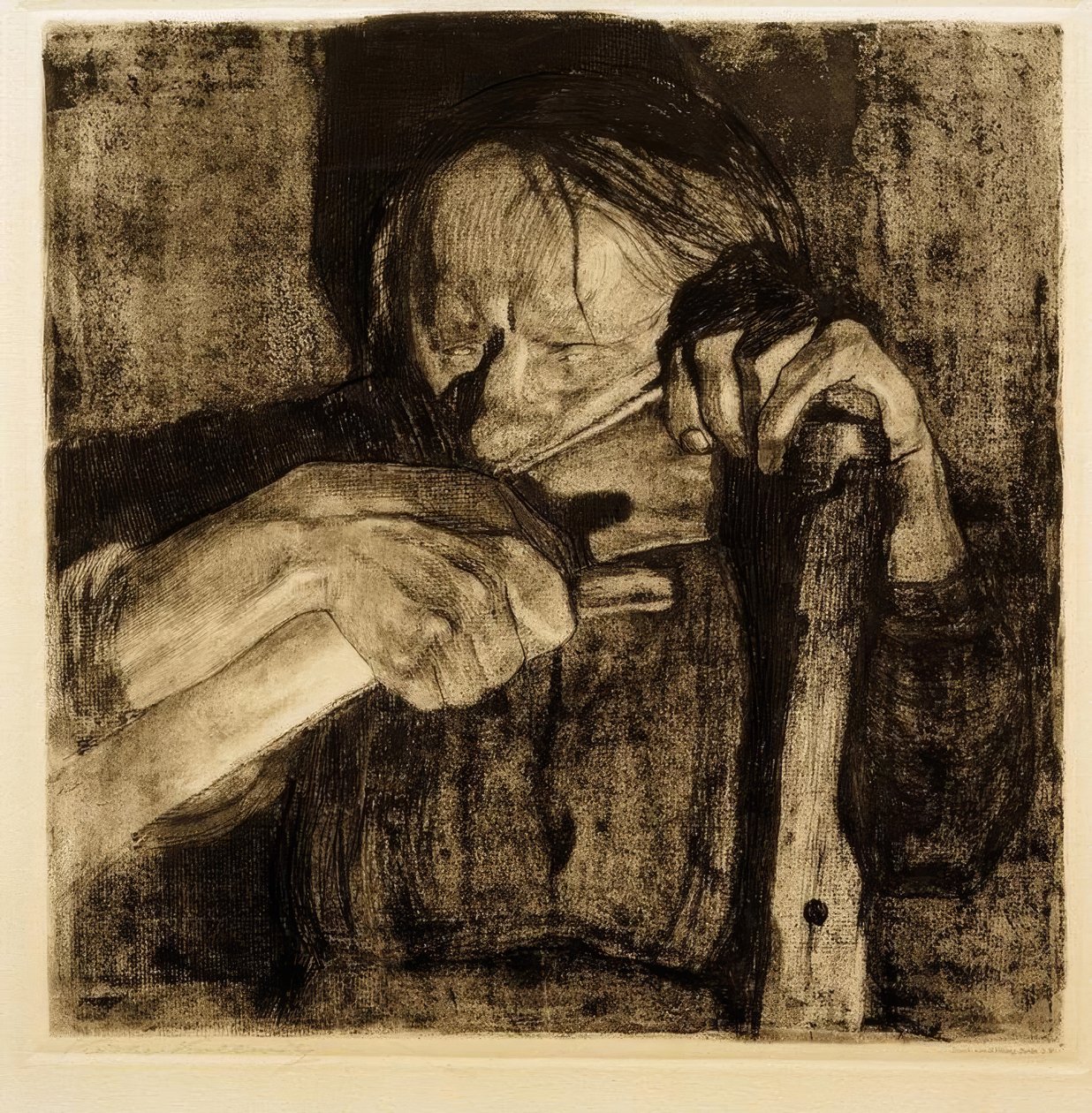 Beim Dengeln von Käthe Kollwitz