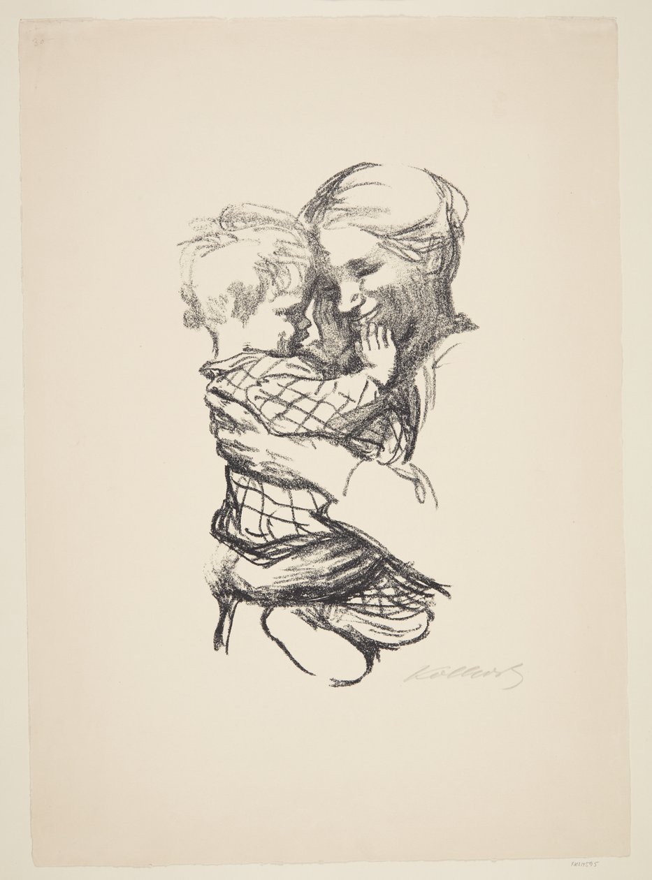 Mutter mit Kind auf dem Arm von Käthe Kollwitz